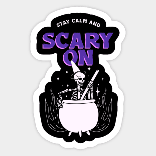 Keep Calm and Scary On Sticker